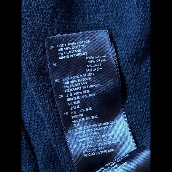 Sandro Sweatshirt Small Womens Black Fleece Pullover Destroyed Distressed Tears - Picture 9 of 10